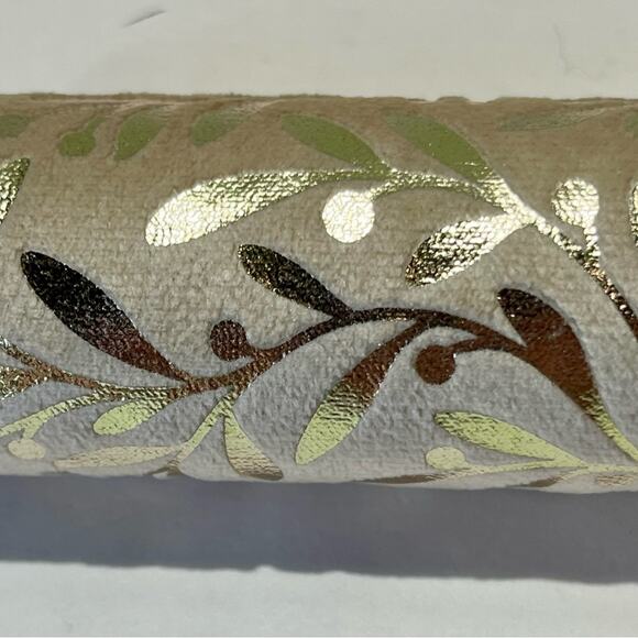 NWT Rusta Home gold leaf and tan table runner - Picture 3 of 6